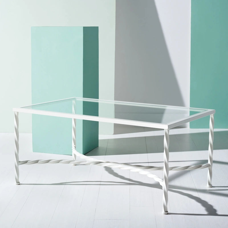 Table basse en verre 40L x 24P x 18H