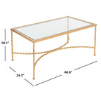Table basse en verre 40L x 24P x 18H