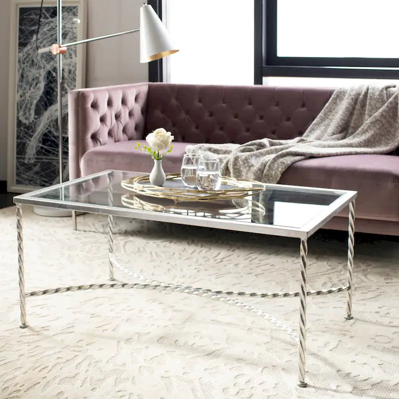 Table basse en verre 40L x 24P x 18H