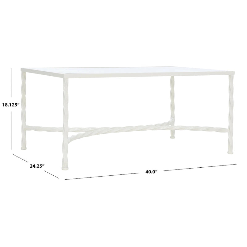 Table basse en verre 40L x 24P x 18H