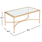 Table basse en verre 40L x 24P x 18H