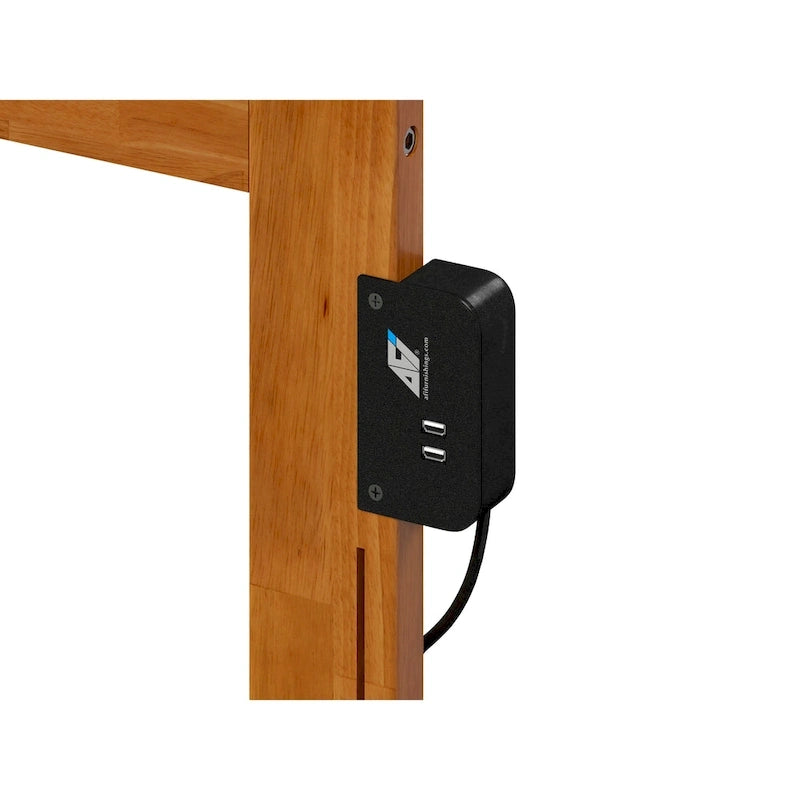 Lit plateforme Andorra avec pied de lit à panneau et lit gigogne double XL