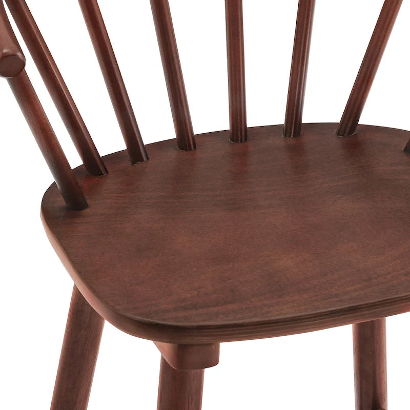 Tabourets de bar hauteur comptoir 61 cm avec cadre en bois massif et dossier à fuseaux pour îlot de cuisine
