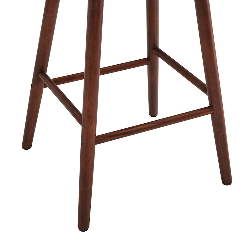 Tabourets de bar hauteur comptoir 61 cm avec cadre en bois massif et dossier à fuseaux pour îlot de cuisine