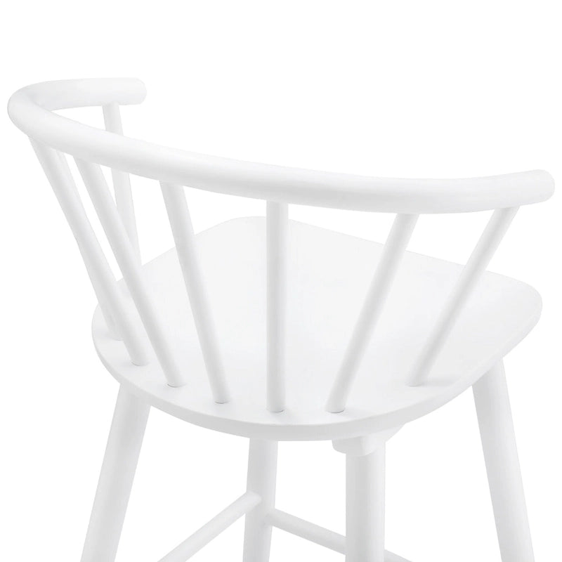 Tabourets de bar hauteur comptoir 61 cm avec cadre en bois massif et dossier à fuseaux pour îlot de cuisine