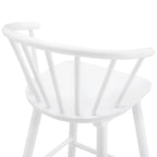 Tabourets de bar hauteur comptoir 61 cm avec cadre en bois massif et dossier à fuseaux pour îlot de cuisine