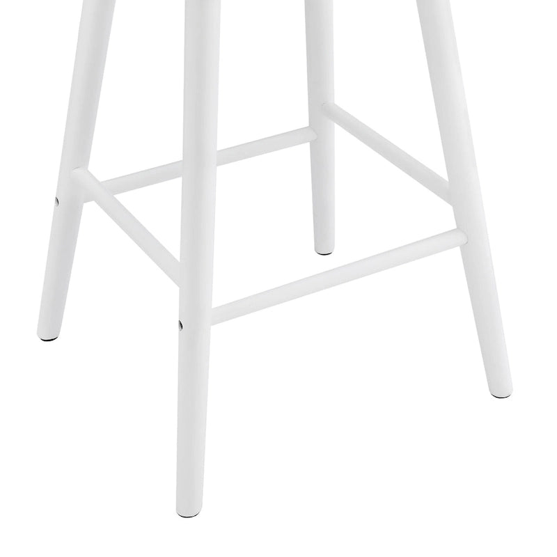 Tabourets de bar hauteur comptoir 61 cm avec cadre en bois massif et dossier à fuseaux pour îlot de cuisine