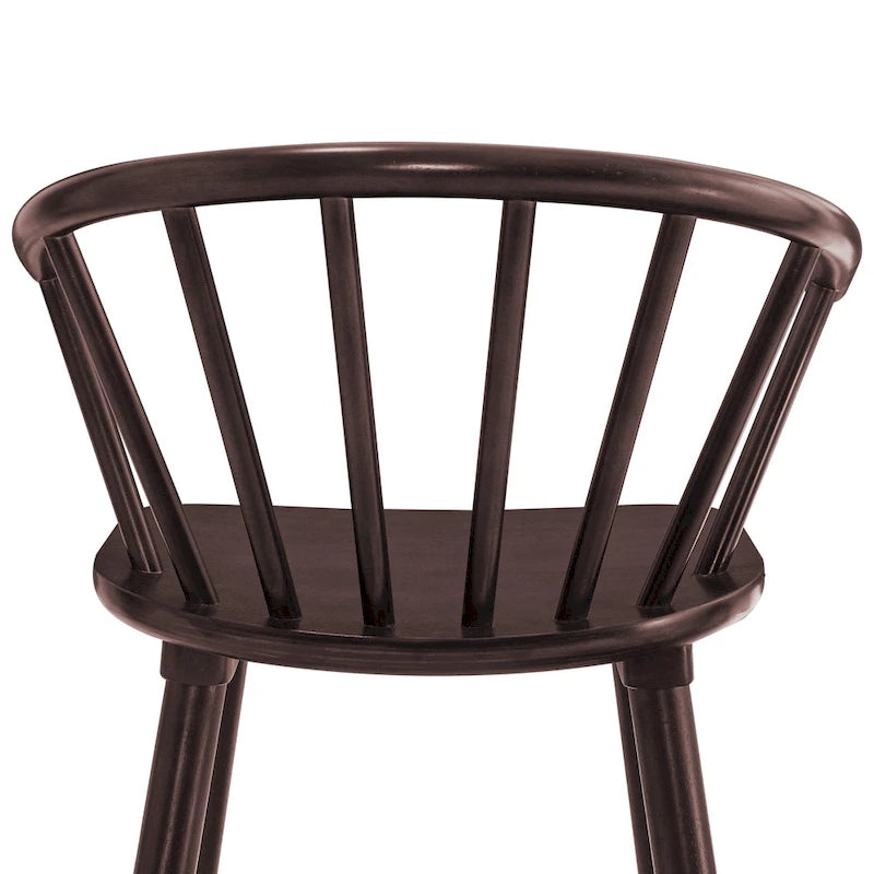 Tabourets de bar hauteur comptoir 61 cm avec cadre en bois massif et dossier à fuseaux pour îlot de cuisine