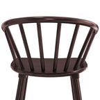 Tabourets de bar hauteur comptoir 61 cm avec cadre en bois massif et dossier à fuseaux pour îlot de cuisine