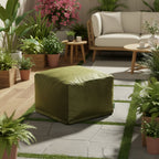 Majestic Home Goods Indoor Villa Velvet Ottoman Pouf