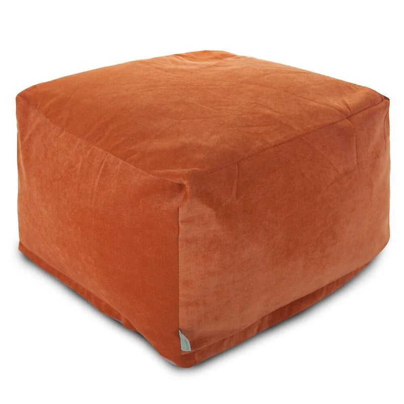Pouf ottoman en velours pour l'intérieur