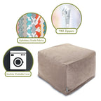 Pouf ottoman en velours pour l'intérieur