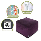 Pouf ottoman en velours pour l'intérieur