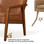 Fauteuil d'appoint rembourré en similicuir moderne