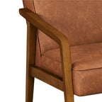 Fauteuil d'appoint rembourré en similicuir moderne