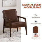 Fauteuil d'appoint rembourré en similicuir moderne