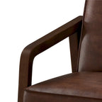 Fauteuil d'appoint rembourré en similicuir moderne