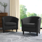 Fauteuil d'appoint moderne rembourré avec pieds en bois