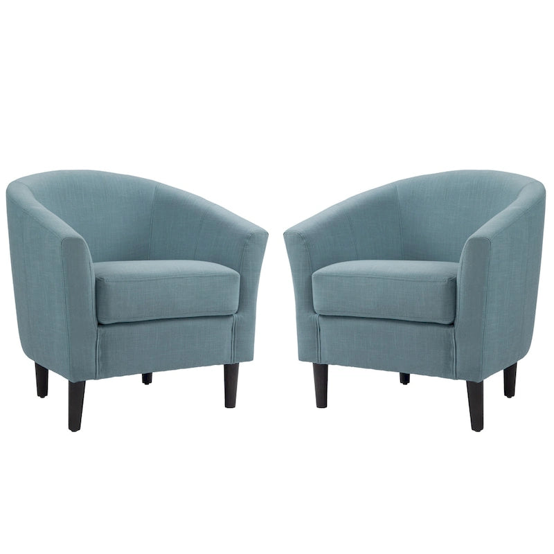 Fauteuil d'appoint moderne rembourré avec pieds en bois