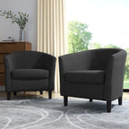 Fauteuil d'appoint moderne rembourré avec pieds en bois