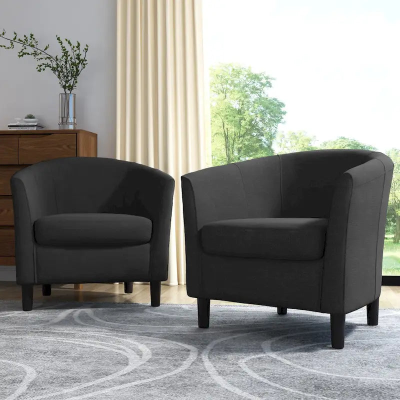 Fauteuil d'appoint moderne rembourré avec pieds en bois