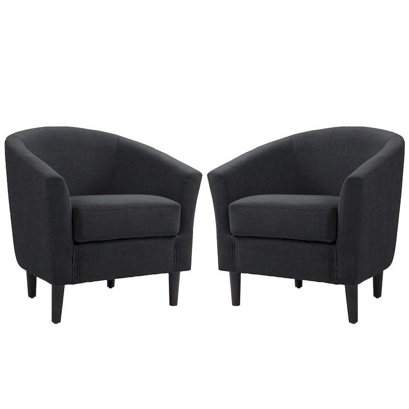Fauteuil d'appoint moderne rembourré avec pieds en bois