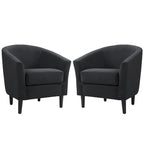 Fauteuil d'appoint moderne rembourré avec pieds en bois