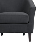 Fauteuil d'appoint moderne rembourré avec pieds en bois