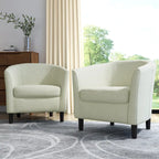 Fauteuil d'appoint moderne rembourré avec pieds en bois