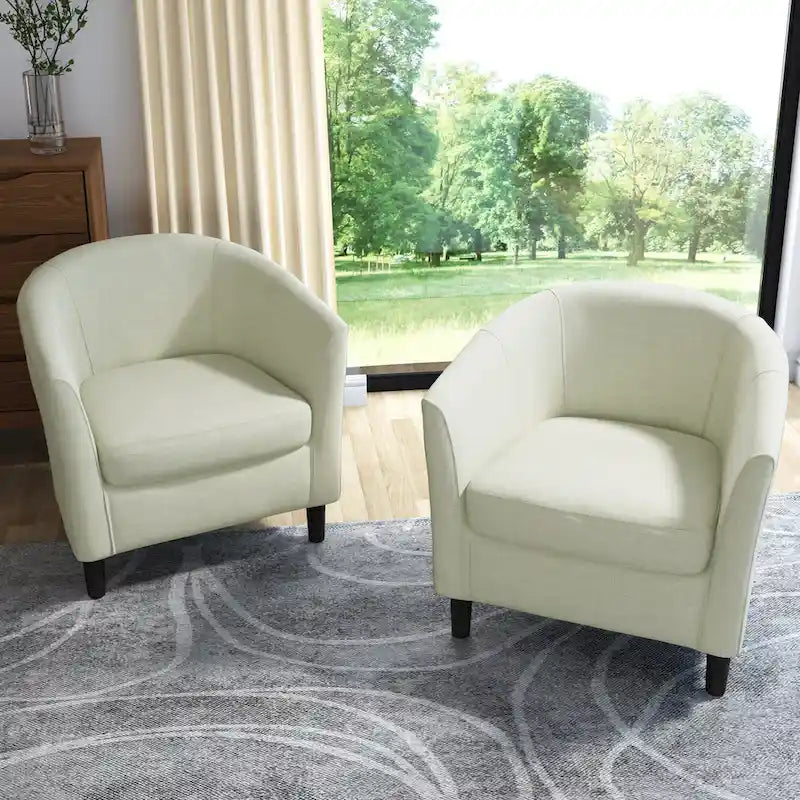 Fauteuil d'appoint moderne rembourré avec pieds en bois