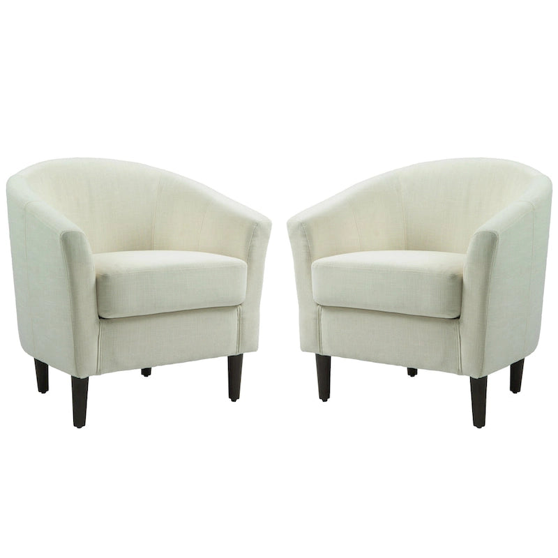 Fauteuil d'appoint moderne rembourré avec pieds en bois