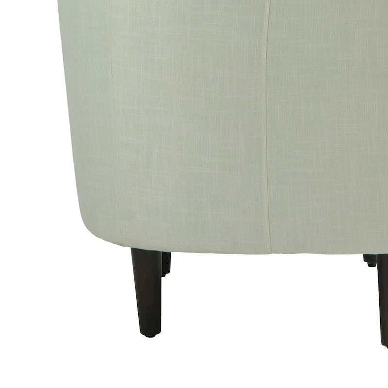 Fauteuil d'appoint moderne rembourré avec pieds en bois