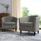 Fauteuil d'appoint moderne rembourré avec pieds en bois