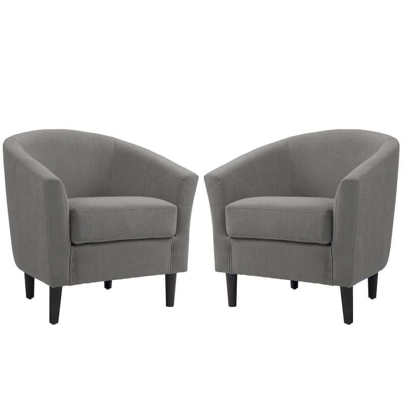 Fauteuil d'appoint moderne rembourré avec pieds en bois