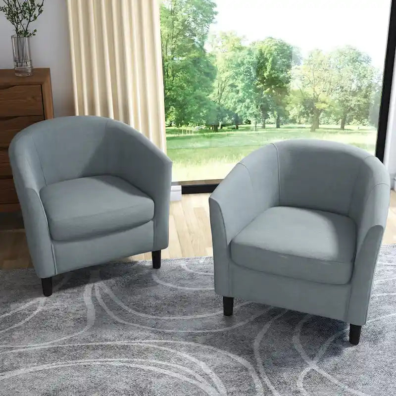 Fauteuil d'appoint moderne rembourré avec pieds en bois