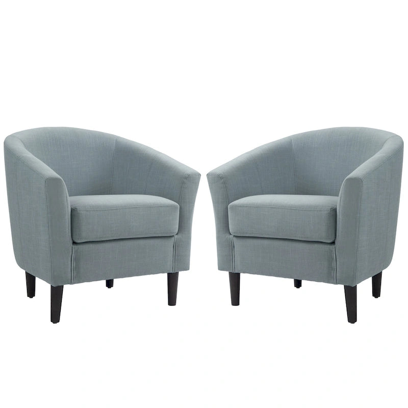 Fauteuil d'appoint moderne rembourré avec pieds en bois