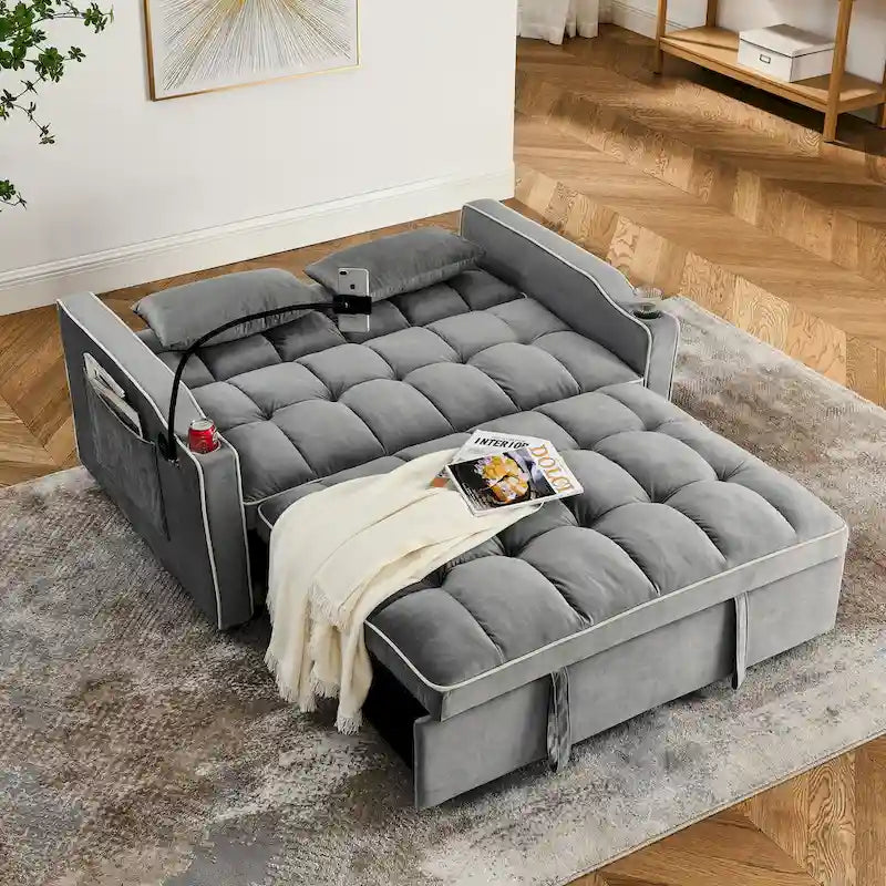 Canapé-lit polyvalent pliable de 140 cm en 3 longueurs