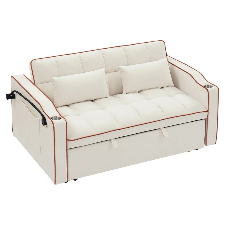 Canapé-lit polyvalent pliable de 140 cm en 3 longueurs