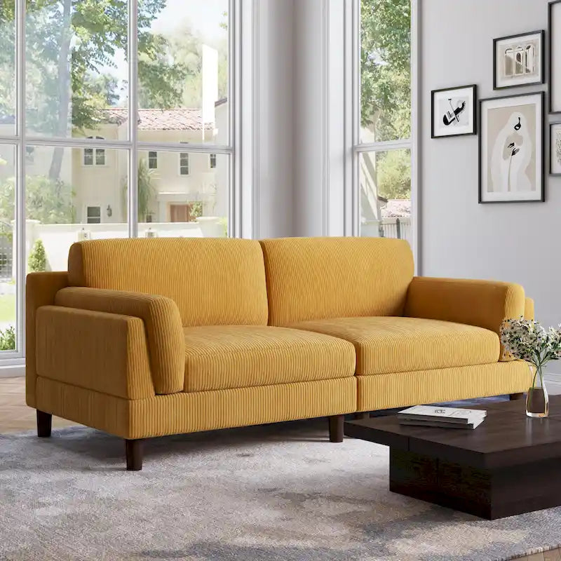 Canapé de 90 pouces avec assise profonde, confortable pour le salon