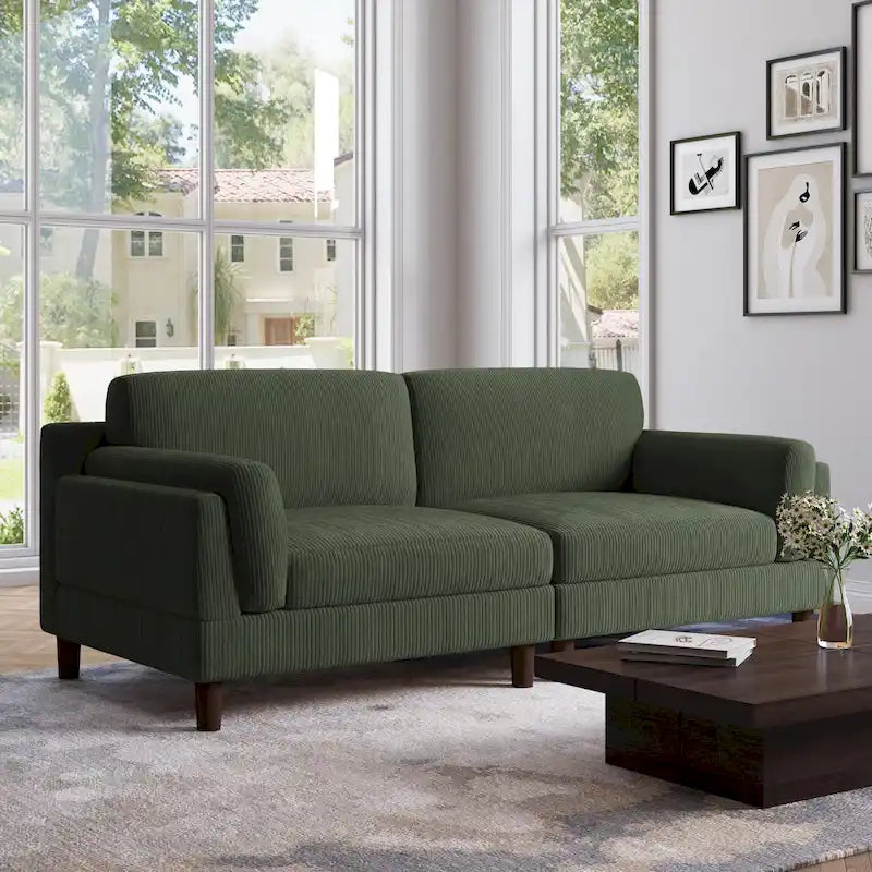Canapé de 90 pouces avec assise profonde, confortable pour le salon