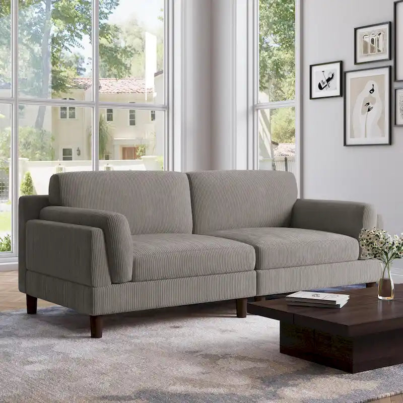Canapé de 90 pouces avec assise profonde, confortable pour le salon