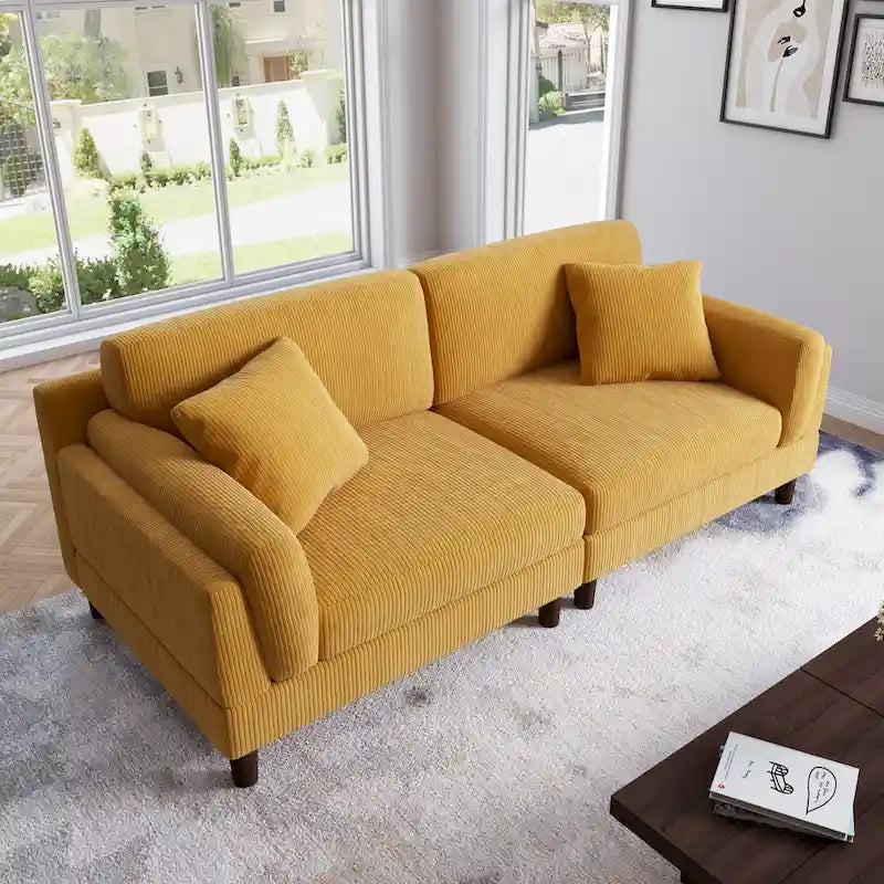 Canapé de 90 pouces avec assise profonde, confortable pour le salon