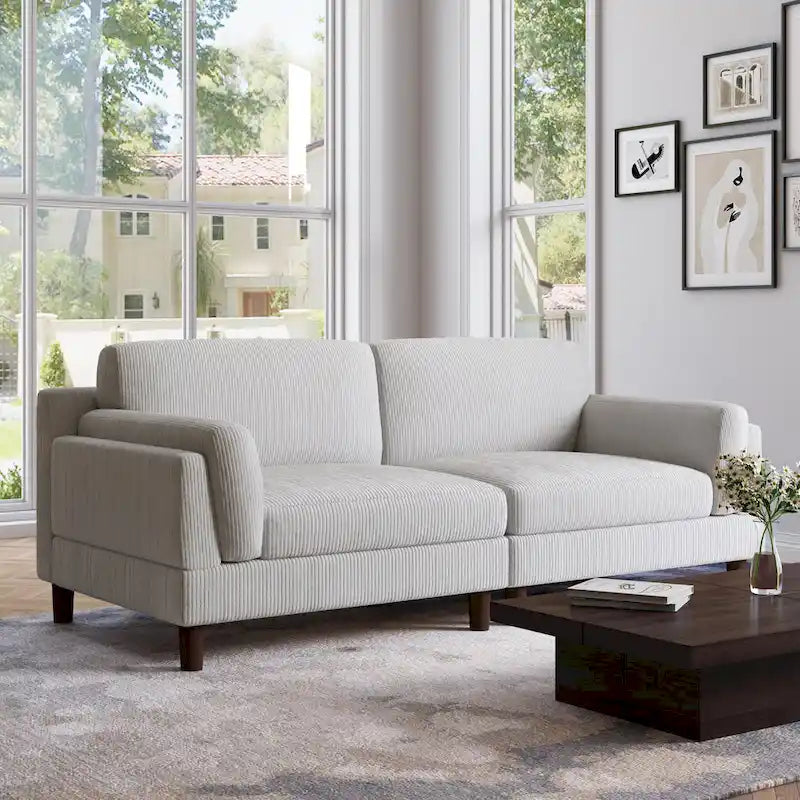 Canapé de 90 pouces avec assise profonde, confortable pour le salon