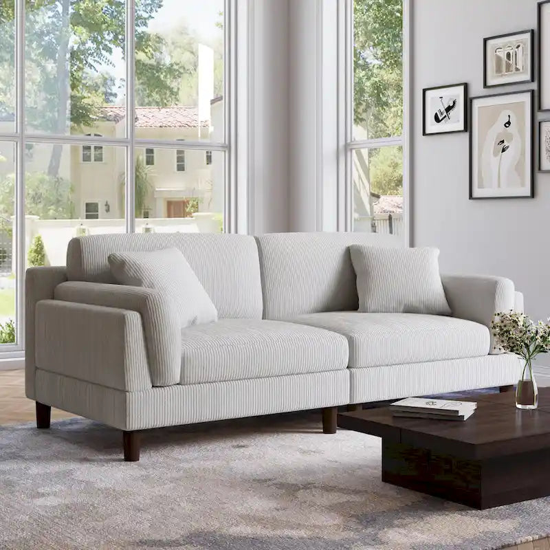 Canapé de 90 pouces avec assise profonde, confortable pour le salon