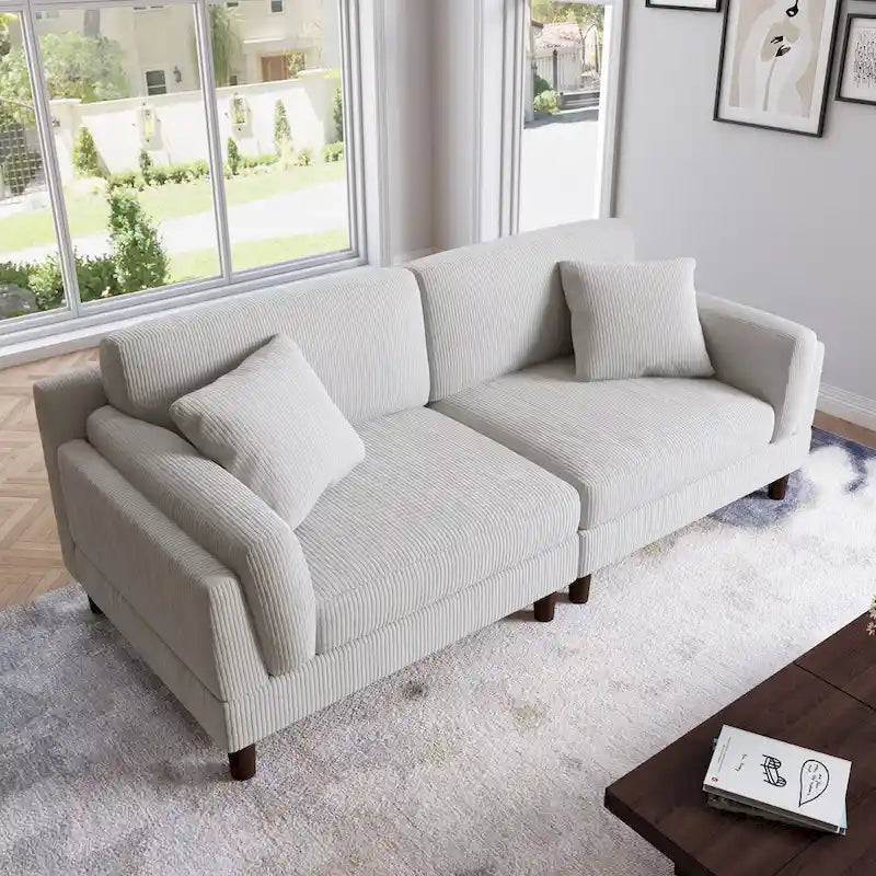 Canapé de 90 pouces avec assise profonde, confortable pour le salon