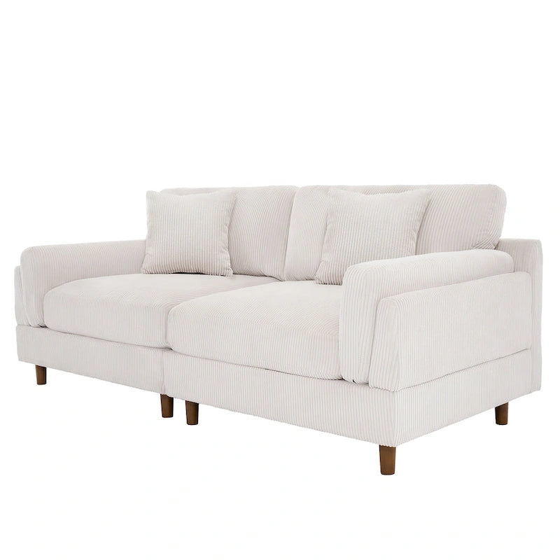 Canapé de 90 pouces avec assise profonde, confortable pour le salon