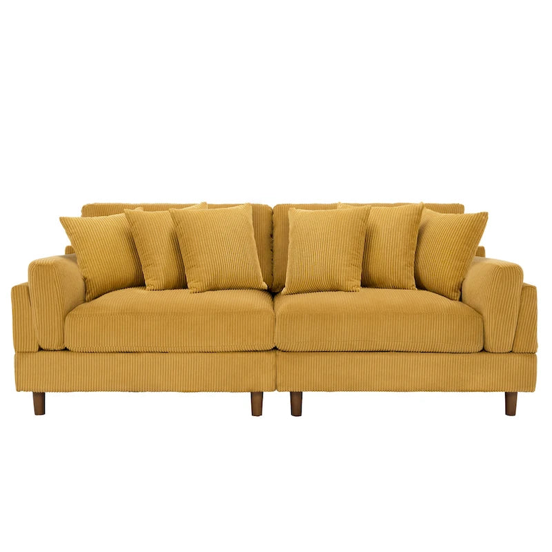 Canapé de 90 pouces avec assise profonde, confortable pour le salon