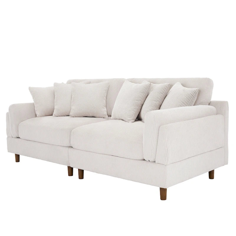 Canapé de 90 pouces avec assise profonde, confortable pour le salon