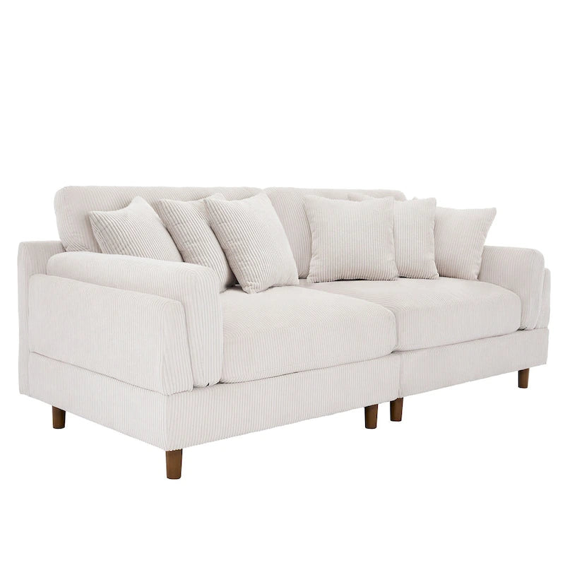 Canapé de 90 pouces avec assise profonde, confortable pour le salon