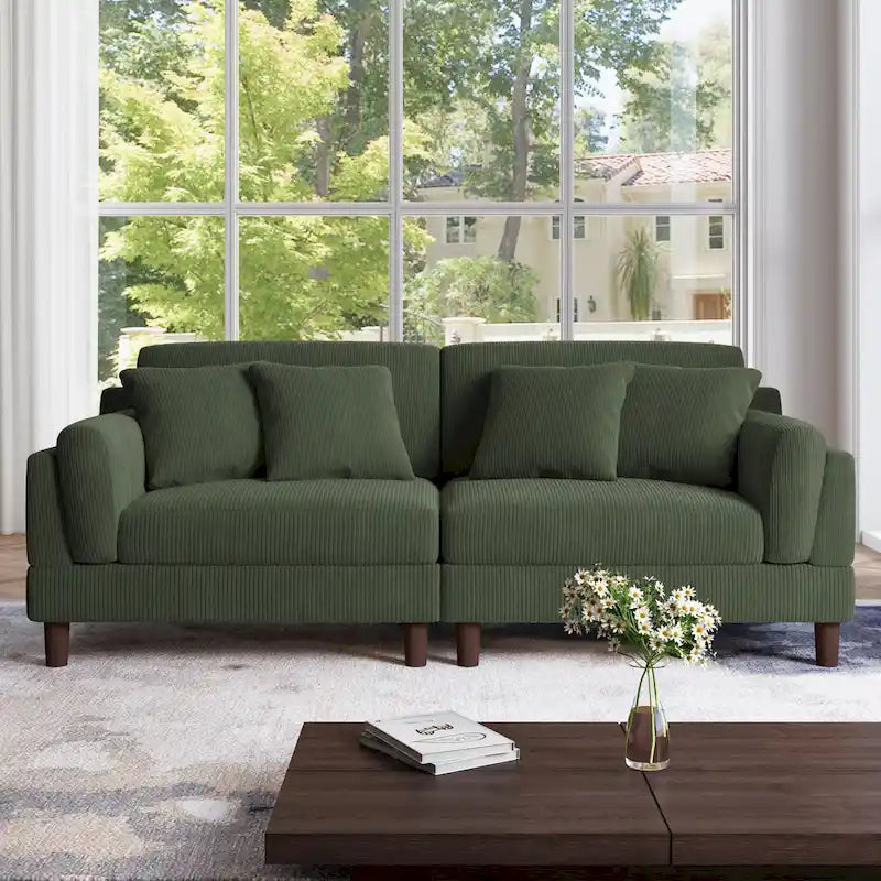 Canapé de 90 pouces avec assise profonde, confortable pour le salon